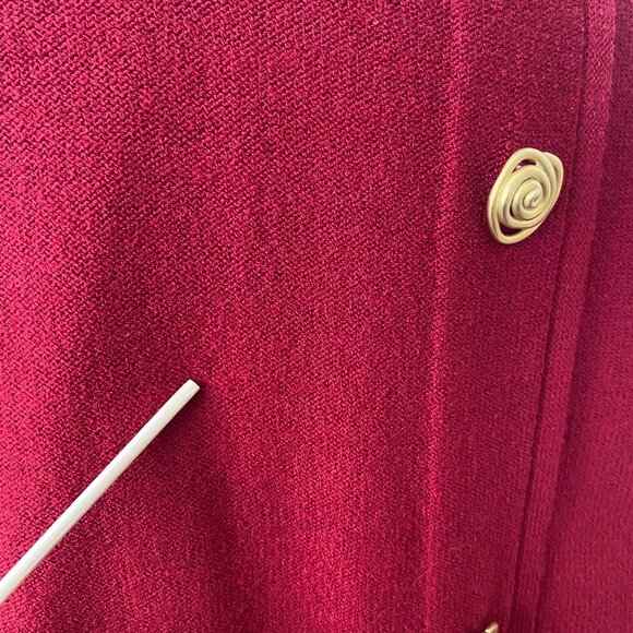 Vintage Steve Fabrikant Wool Dress Christmas Holidays Red - Picture 12 of 14